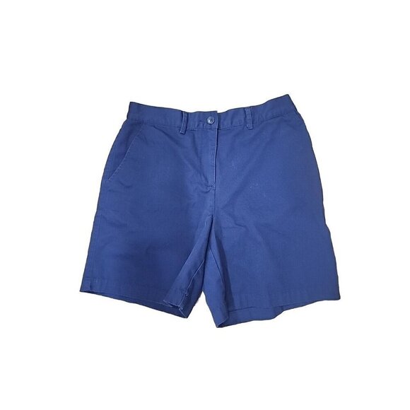 Lauren Ralph Lauren Shorts Navy Blue Mid-Rise Cotton 6.5 Inseam Women's 4 - Picture 1 of 7